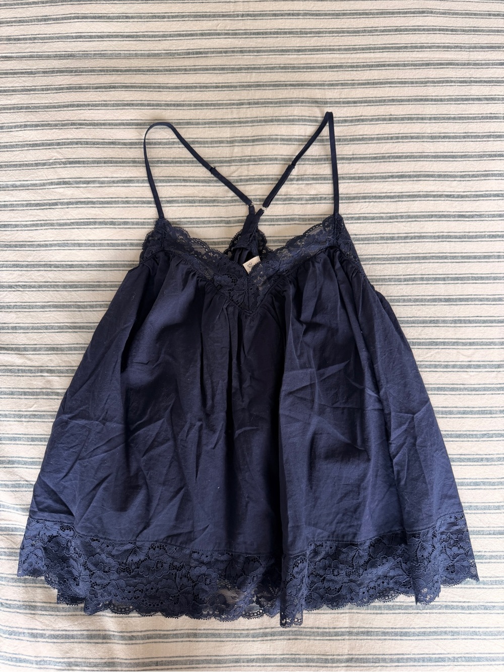 Universal Threads Navy Lace-Trim Cami Top